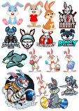 Tavşan Sticker Set-3 13 Parça Telefon, Tablet, Defter, Laptop Sticker