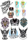 Melek Sticker Set 13 Parça Telefon, Tablet, Defter, Laptop Sticker