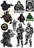 Aslan Sticker Set-10 13 Parça Telefon, Tablet, Defter, Laptop Sticker