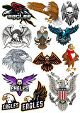 Kartal Eagle Sticker Set-12 15 Parça Telefon, Tablet, Defter, Laptop Sticker