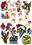 Horoz Sticker Set-7 19 Parça Telefon, Tablet, Defter, Laptop Sticker