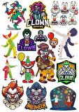 Paylanço Joker Sticker Ser 19 Parça Telefon, Tablet, Defter, Laptop Sticker