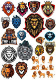 Aslan Sticker Set 11 18 Parça Telefon, Tablet, Defter, Laptop Sticker