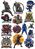 Ninja Sticker Set 5 15 Parça Telefon, Tablet, Defter, Laptop Sticker