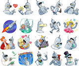 Robotlar Sticker Set 20 Parça Telefon, Tablet, Defter, Laptop Sticker