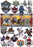 Şövalyeler Sticker Set 6 20 Parça Telefon, Tablet, Defter, Laptop Sticker