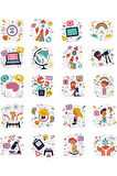 Bilim Sticker Set 20 Parça Telefon, Tablet, Defter, Laptop Sticker