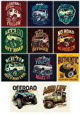 Off Road 4x4 Sticker Set 11 Parça Telefon, Tablet, Defter, Laptop Sticker