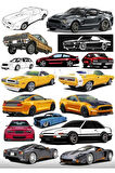 Hızlı Arabalar Sticker Set
