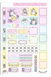 Sevimli Unicornlu Planlayıcı Sticker Set 2