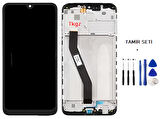 Tkgz - Xiaomi Redmi 8 Uyumlu Lcd Ekran Dokunmatik SERVİCE - PACK - FULL ÇITALI + Montaj Seti