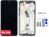 Tkgz - Xiaomi Redmi NOTE 8 PRO Uyumlu Lcd Ekran Dokunmatik SERVİCE - PACK - FULL ÇITALI SİYAH + Montaj Seti
