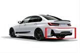 Bmw g20 lci 340 arka tampon difüzörü ve egzoz ucu seti m performance 2022+