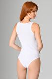 Beyaz Kalın Askılı Çıtçıtlı Body