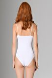 Beyaz Çıtçıtlı Body