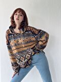 Retrobird Oversize Basic Kapüşonlu Sweatshirt Kadın Çok Renkli