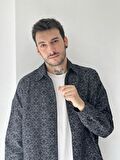 Retrobird Erkek Oversize Fermuarlı Hırka Ceket Erkek Antrasit