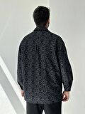 Retrobird Erkek Oversize Fermuarlı Hırka Ceket Erkek Antrasit
