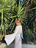 Retrobird Tasarım Kai Kimono Elbise Kadın Beyaz