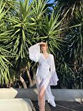Retrobird Tasarım Kai Kimono Elbise Kadın Beyaz