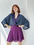 Retrobird Valerie Kısa Mini Kloş Etek Kadın Mor