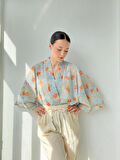 Retrobird Tasarım Mini Kimono Kadın Açık Mavi