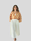Retrobird Tasarım Mini Kimono Kadın Camel