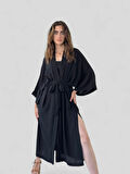 Retrobird Uzun Tasarım Kimono Kadın Siyah