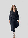 Retrobird Uzun Tasarım Kimono Kadın Siyah