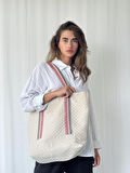 Retrobird Tasarım Kapitone Tote Çanta Shopping Bag Kadın Karışık Renkli