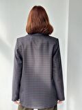Retrobird İki Düğmeli Regular Astarlı Blazer Ceket Kadın Kahverengi