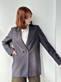 Retrobird İki Düğmeli Regular Astarlı Blazer Ceket Kadın Kahverengi