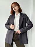 Retrobird İki Düğmeli Regular Astarlı Blazer Ceket Kadın Kahverengi