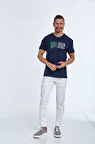 Tom Baskılı Erkek Tişört Lacivert