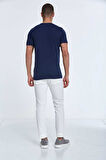Tom Baskılı Erkek Tişört Lacivert