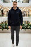 Juan Kapüşonlu Erkek Sweatshirt Siyah