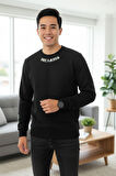 Sierre Bisiklet Yaka Erkek Sweatshirt Siyah