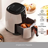 Karaca Smart Cook 60 Dakikaya Kadar Zaman Ayarlı Compact Airfryer Krem 2 Kişilik