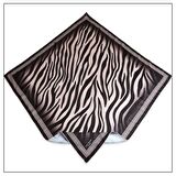 Alcan Avm Legandary Scarf  Zebra desenli Siyah Krem Desenli Eşarp