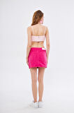 Pink Denim Etek