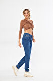 Mavi Orta Bel Basic Mom Jeans