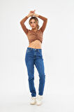 Mavi Orta Bel Basic Mom Jeans