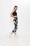 Dalmaçya Desenli Yüksek Bel Mom Jeans