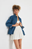 Mavi Oversize Denim Gömlek