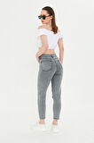 Antrasit Slim Fit Mom Jean