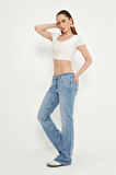 Mavi Düşük Bel Jeans