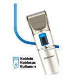 Goldmaster Pro Deluxe 4 Saat Kablosuz Kullanımlı 20 Kademe Saç Ve Sakal Kesme Makinesi GM9100