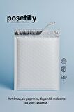 Balonlu Beyaz Kargo Poşeti 15x20+5 cm | 140 gr Bantlı Patpatlı Kargo Poşeti | 5’li E-Ticaret Poşeti