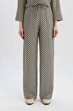 DeFacto Wide Leg Geniş Bol Paça Desenli Yüksek Bel Rahat Palazzo Pantolon C4042AX25SPBK81