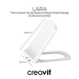 Creavit Tetra Asma Klozet (TP326.00) + Lara TP Yavaş Kapanan Kapak 2'li Set